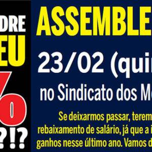 Banner da assembleia