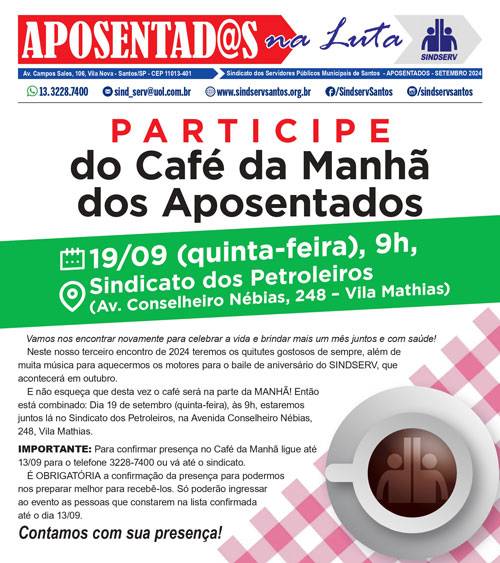 Boletim APOSENTAD@S NA LUTA #03 (setembro de 2024)