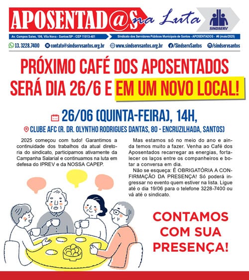 Boletim APOSENTADOS NA LUTA #6 (maio de 2025)