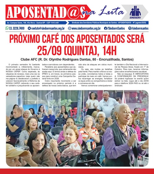 Boletim APOSENTADOS NA LUTA #7 (julho de 2025)