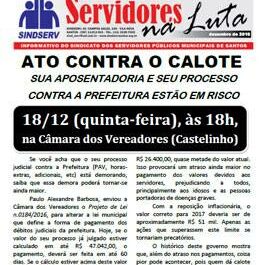 Cartaz ATO CONTRA O CALOTE