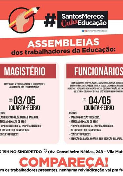 Boletim Santos Merece Outra Educação #1 (maio de 2023)