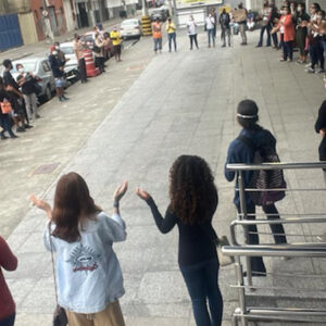 Foto da manifestação contra a terceirização da Saúde Mental